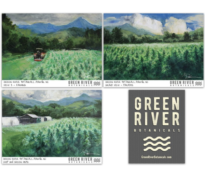 Greeb River Botanicals farm stickers